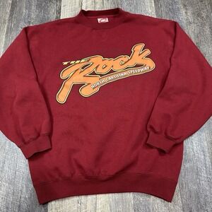 Y2K The Rock North Carolina Speedway Racing Graphic Crewneck Sweatshirt Men's M‎